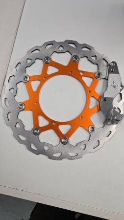 Piese & Accessorii - Disc Flotant Frana Fata Ktm '93-'20 | Husqvarna 320mm Supermoto Cu Adaptor Etrier Inclus Enduro Expert