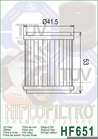 Filtru Ulei Ktm 690 | Husqvarna 701, Hiflo, filtro, Hf651 [1]