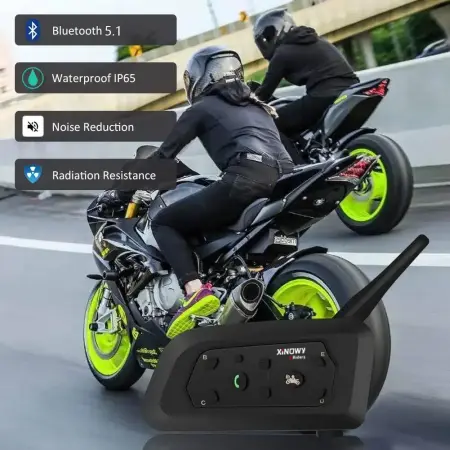 Intercom Sistem Comunicare Moto Offroad 4x4 Ski Wifi Xinow V6 Pro - Set 2 Bucati [7]