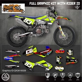 Kit Complet cu FERI MOTO - Kit Sticker Husqvarna Decal 2016-18 Tc Fc Tx Fx Fs 17-19 Te Fe 125-450cc 028