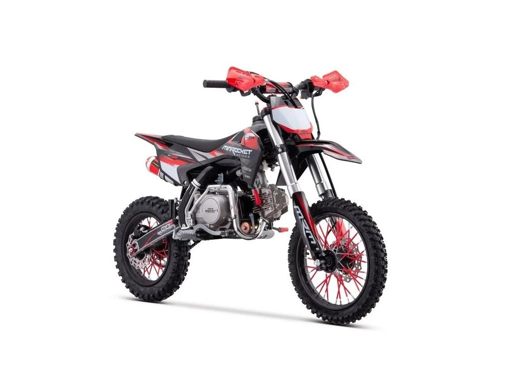 Moto Adolescenti (4-17 Ani) - Motocicleta cross 125cc Minirocket DK125 Manual - Negru-Rosu