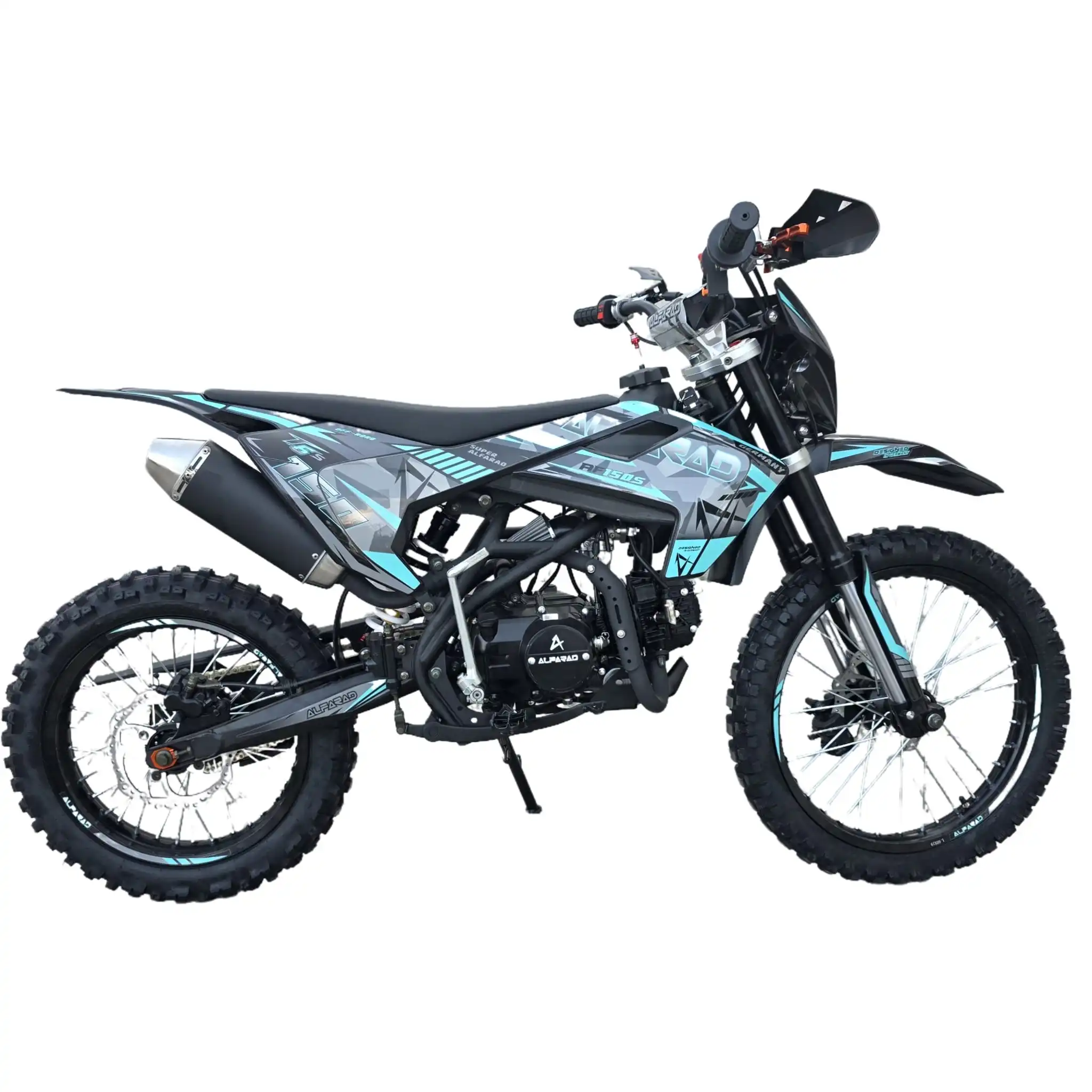 Motocicleta Cross 160cc, Alfarad T6S, Pornire La Buton Roti 19-16", Turcuaz [5]