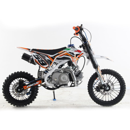 Motocicleta cross 125cc NCX CRX 4T benzina 14/12" alb/portocaliu [3]