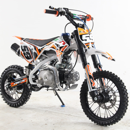 Motocicleta cross 125cc NCX CRX 4T benzina 14/12" alb/portocaliu [1]