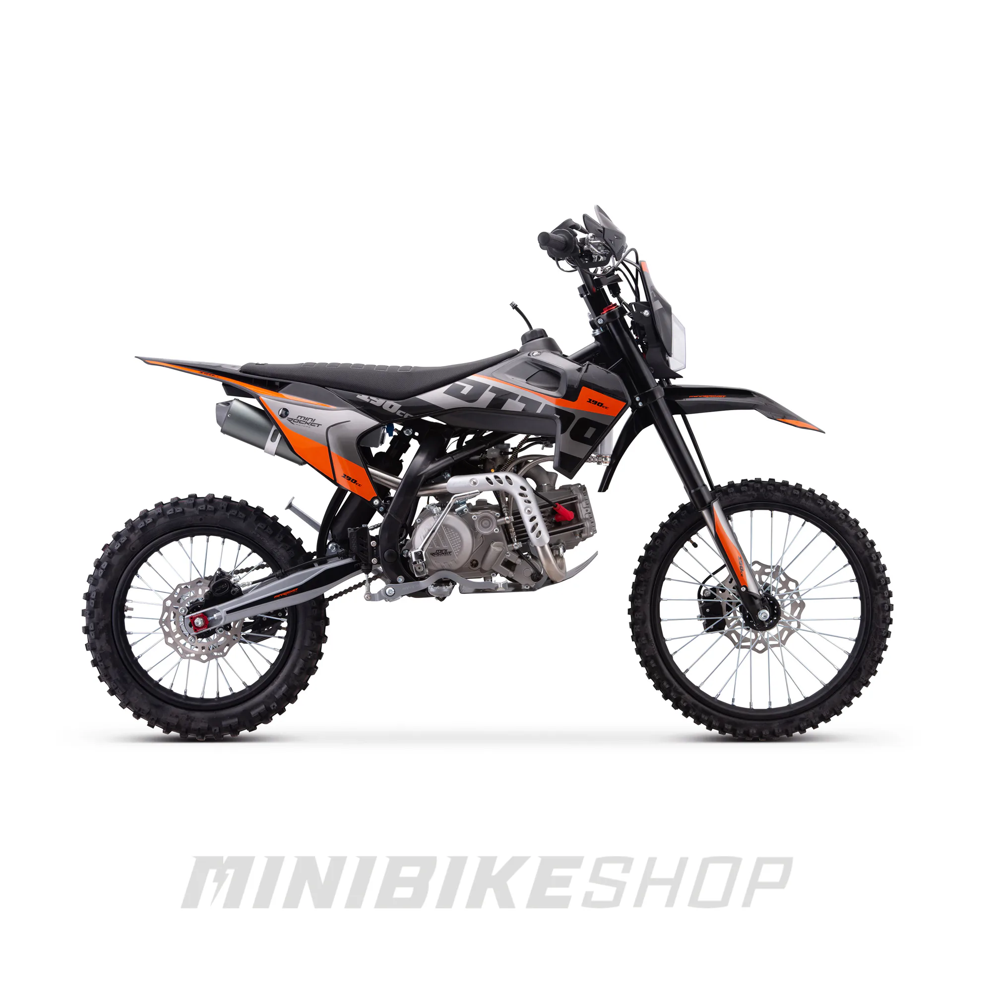 Motocicleta MiniRocket Dorado DT200 200cm3 roti  19"/16" pornire Buton-  - Portocaliu [4]