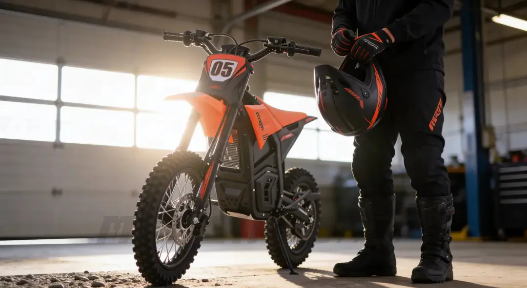 Motocicleta Surron DirtBike PitVolt 6000W 17"/14" 25 Ah Li-Ion,  Portocaliu [13]