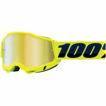 Ochelari Enduro - Ochelari, 100%, Accuri 2, Fluo Galben Gold | Mirror Lentila Colorata