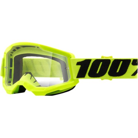Ochelari Enduro - Ochelari, 100%, Strata 2 Fluo Galben Clear Lens