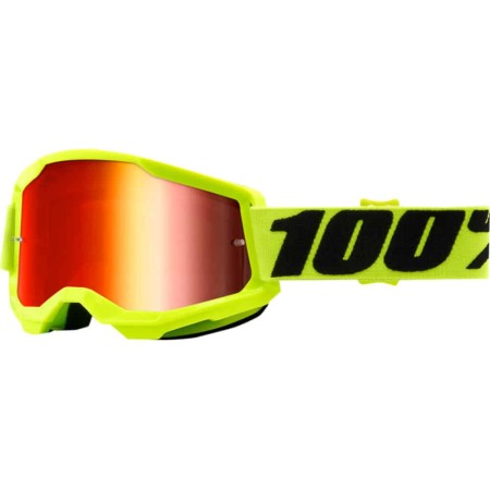 Ochelari Enduro - Ochelari, 100%, Strata 2 Fluo Galben, Mirror