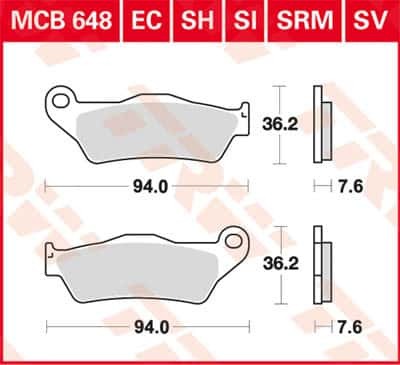 Placute Frana - Placute Frana Fata Ktm Trw Rsi
