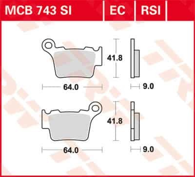 Placute Frana - Placute Frana Spate Ktm Trw 04-19 Si