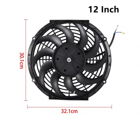 Set 2 Ventilatoare Electrice Ventilator 12'' | 31.5 Cm Termocuple De Tragere Pt Radiatoare Cu Prinderi [3]