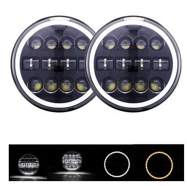 4x4 Auto - Set Faruri Cu Lupaa17.8 Cm Cu Led Si Angel Eyes | Semnalizari