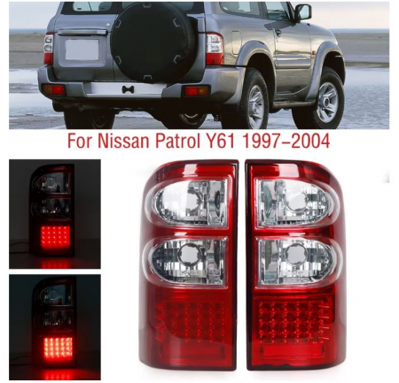 Set Lampa Stopuri Auto Cu Led Spate Pentru Nissan Patrol Y61 Pana La 2005, Rosu | Clar