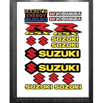 Piese & Accessorii - Sticker Format A3 Suzuki, Galben