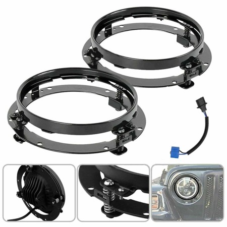 4x4 Auto - Set Suporti Prinderi Pentru Far 7 Inch Cu Sistem Anti Vibratie Arc | Cantitate Set