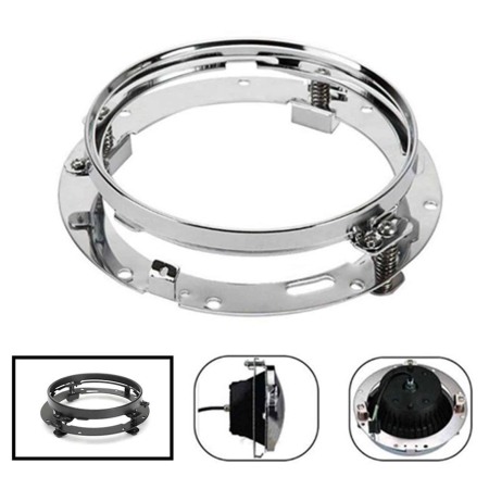 Set Suporti Prinderi Pentru Far 7 Inch Cu Sistem Anti Vibratie Arc | Cantitate Set [1]