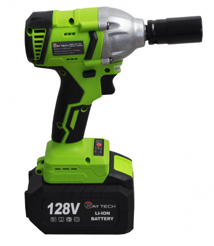 Unelte electrice Hobby - CHEIE DE IMPACT 128V, 350NM, CU 2 ACUMULATORI 6AH, AX DIN TUNGSTEN 1/2 PENTRU SURUBURI M10-M24, 800-2200RPM