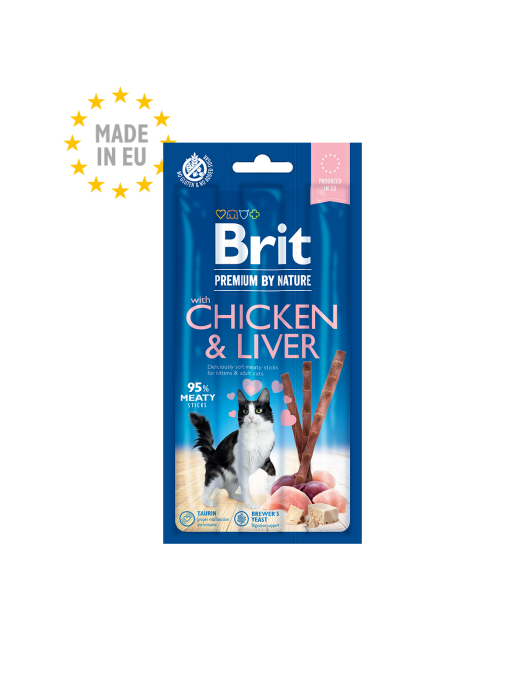 Brit Premium by Nature Recompense sticks pentru pisici cu pui si ficat [1]