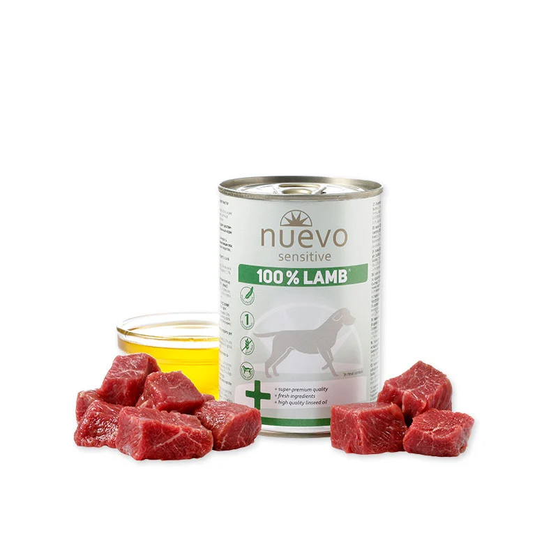 Conserva pentru caini Nuevo dog Sensitive 100% Miel, 400g [1]