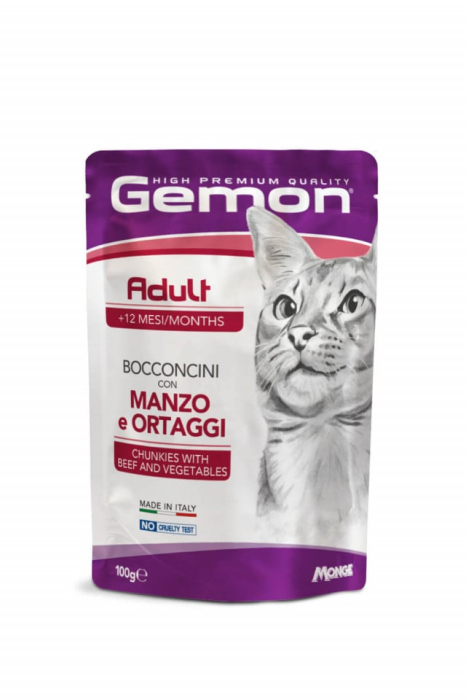 Gemon Chunkies Cat - Hrană umedă pentru pisici cu Vita - 100g [1]