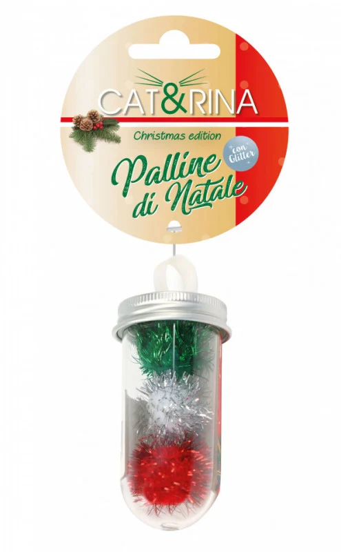 Jucarie pisica - Pompom Craciun [1]