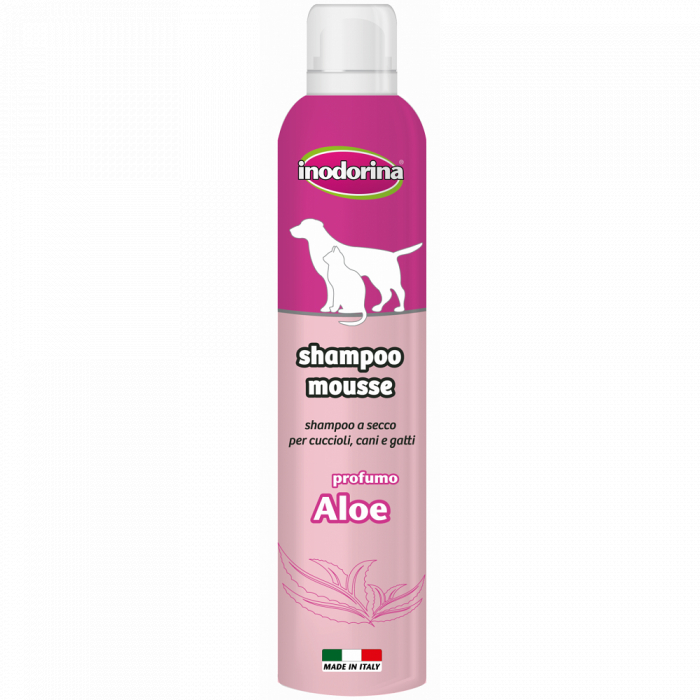 Sampon uscat Inodorina Mousse pentru caini si pisici cu Aloe, 300 ml - Copie [1]