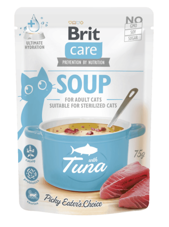 Hrană & Recompense - Brit Care Cat Soup cu ton 75 g