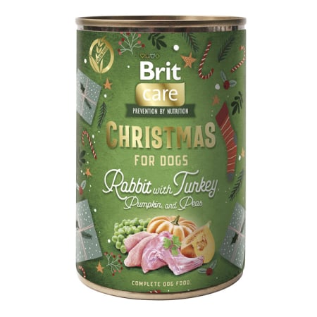 CHRISTMAS SHOP - Brit Care Dog Christmas Selection conserva pentru caini cu iepure si curcan  400 g