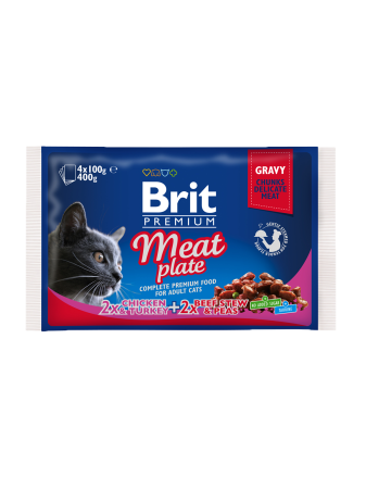 Hrană umedă - Brit Premium hrană umedă pentru pisici set de 4 buc