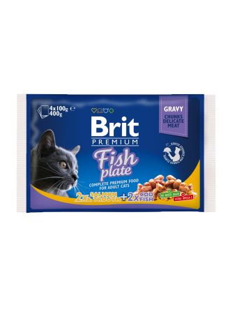 Hrană umedă - Brit Premium hrană umedă pentru pisici set de 4 buc