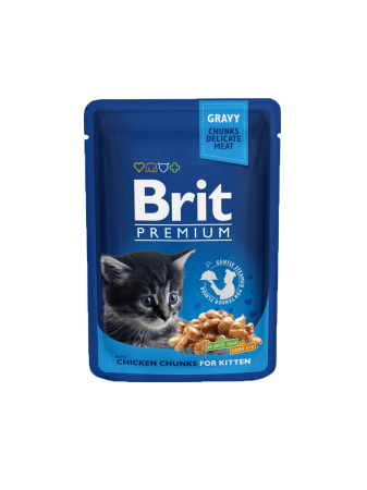 Hrană umedă - Brit Premium hrană umedă pentru pisoi cu pui