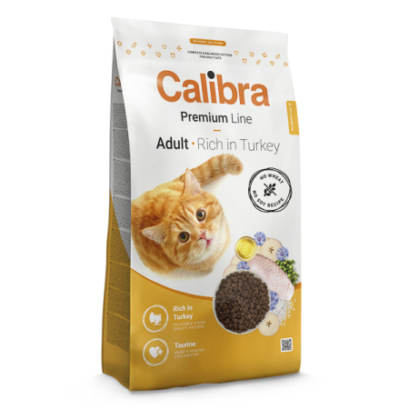 Hrană uscată - Calibra Premium Cat, hrană uscată pentru pisici cu curcan, 2 Kg