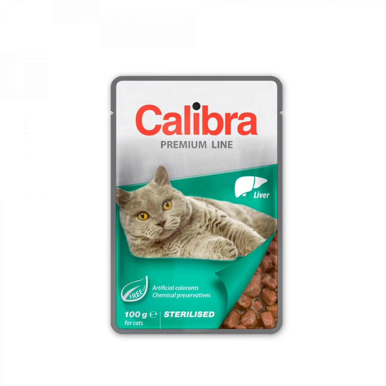 Cat OUTLET - Calibra Premium Cat Sterilised, hrană umedă pt pisici cu ficat, 100g