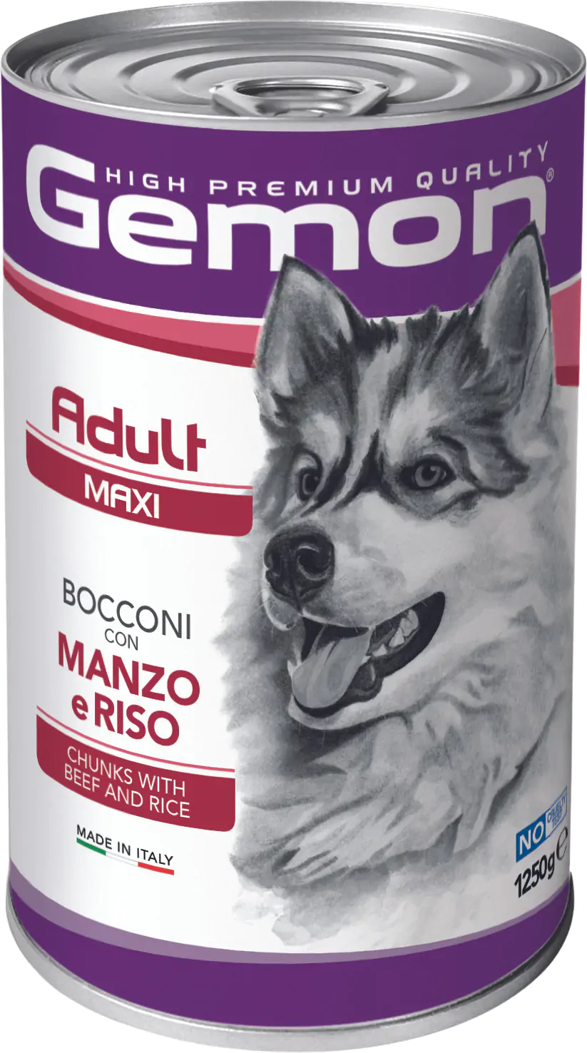 Dog OUTLET - Gemon conserve pentru câini cu vită și orez 1250g