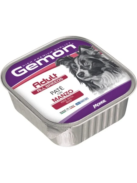 Hrană umedă - Gemon Pate premium pentru câini cu vită 150g
