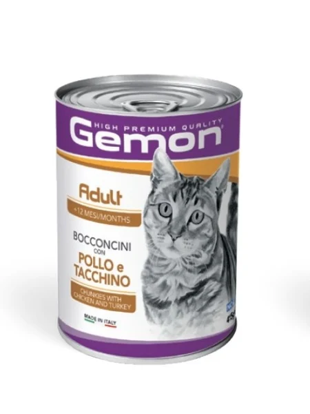 Cat OUTLET - Gemon Premium conservă pt pisici cu pui și curcan 415g