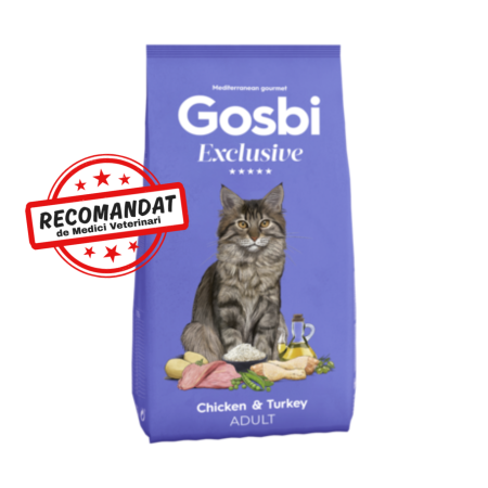 Hrană uscată - Gosbi Exclusive Cat Adult Chicken & Turkey 6 Kg