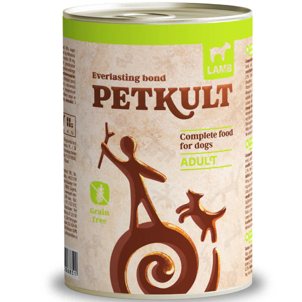 Hrană umedă - Hrana umeda pentru caini Petkult Adult cu miel 400 g