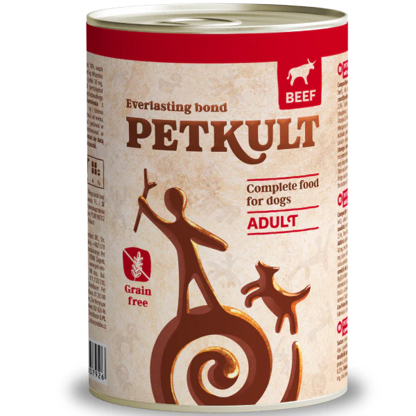 Hrană umedă - Hrana umeda pentru caini Petkult Adult cu vita 400 g