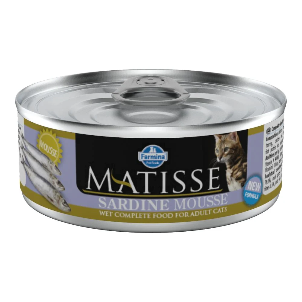 Hrană umedă - Hrana Umeda pentru Pisici MATISSE Mousse Sardine 85g