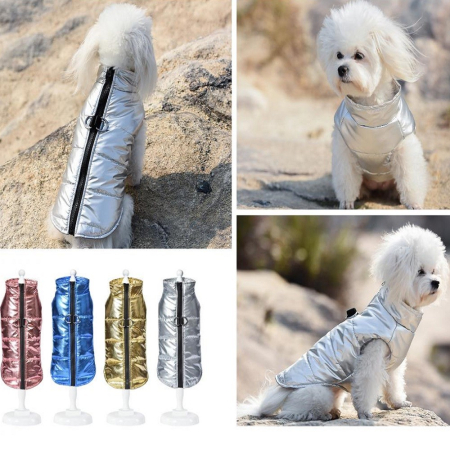 Hainuțe - Jacheta fas cu fermoar pentru caini 40 cm