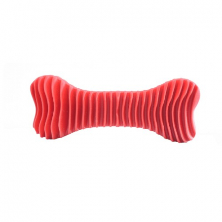 Jucării - Jucarie pentru caini os rosu, 14 cm