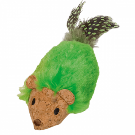 Jucării - Jucărie pentru pisici, șoarece verde pluș cu Catnip