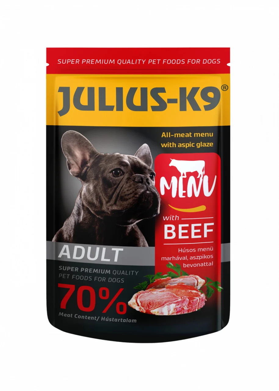 Hrană umedă - Julius K9 Hrană umedă pentru câini cu vită, 125g