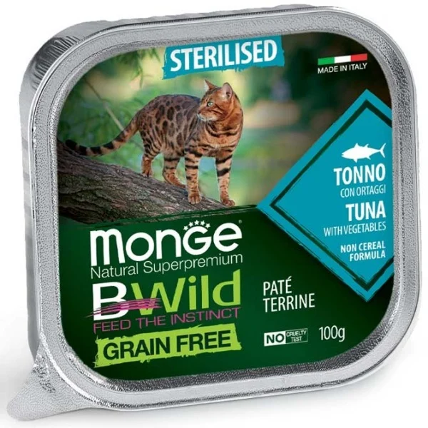 % PROMOȚII - Mone BWild Grain Free Cat Pate cu ton 100g