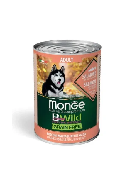 Hrană umedă - Monge Dog BWild Grain Free Salmon 400g