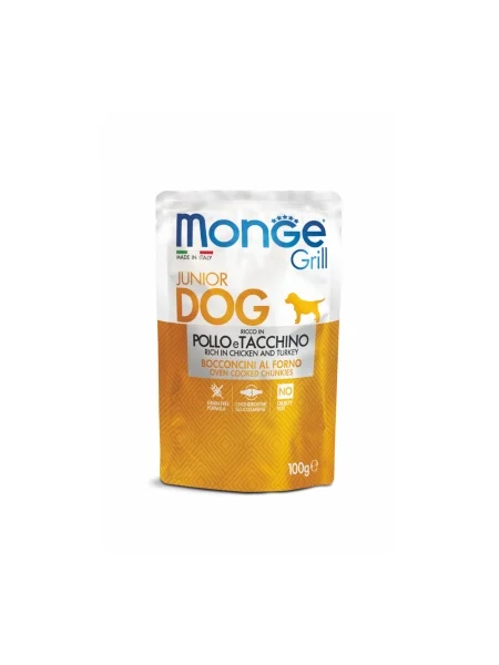 Hrană umedă - Monge Grill Dog Junior Chicken & Turkey 100g