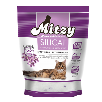 Litieră & Așternut - Nisip Silicat pentru litiera cu lavanda Mitzy 3.8 L