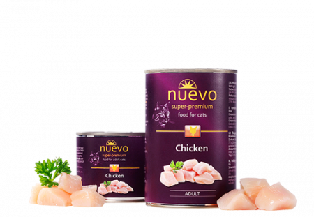 Nuevo cat conservă pentru pisici cu pui, 200 g
